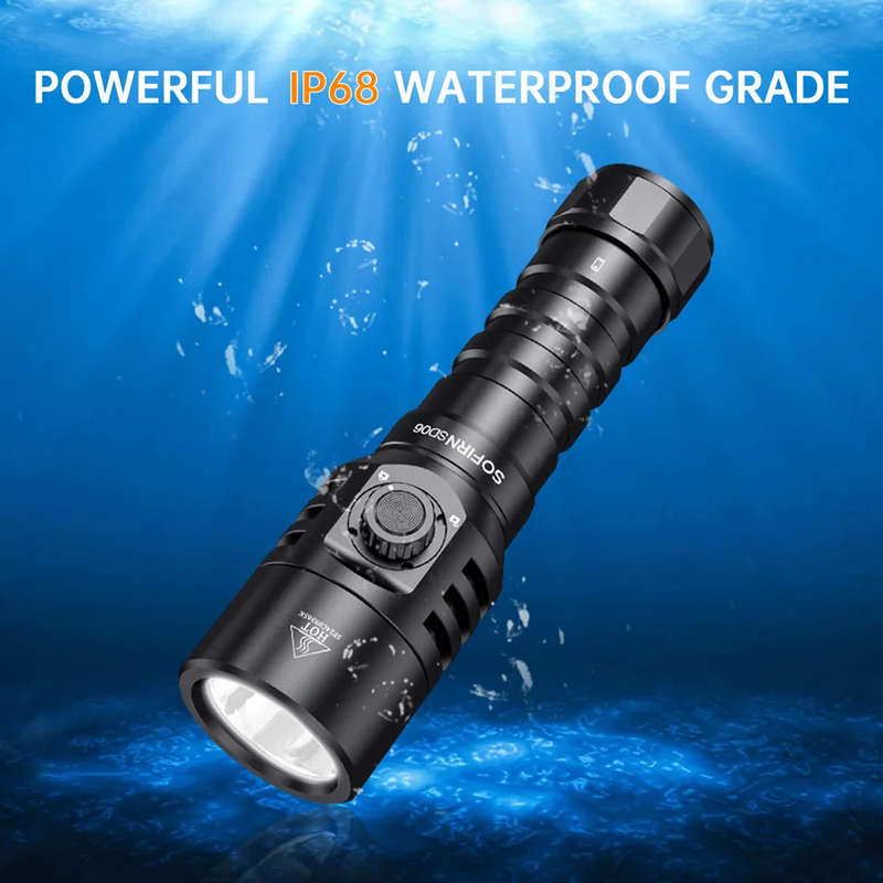 Sofirn SD06 3200 Lumen 472m Throw Rechargeable Diving Flashlight with 21700 Battery