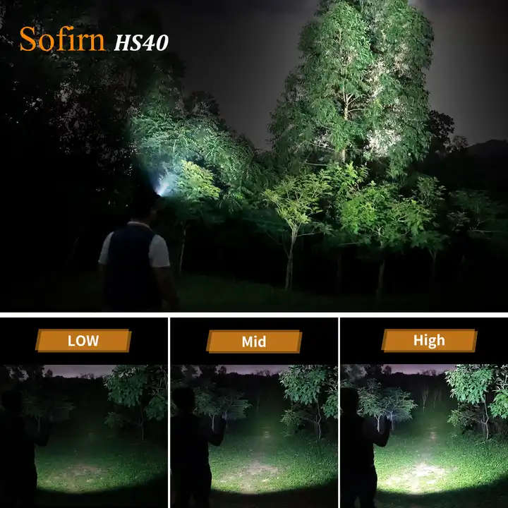 Sofirn HS40 2000 Lumen 175m Throw Rechargeable Headlamp with 18650 Battery