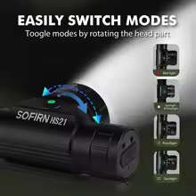 Sofirn HS21 2200 Lumen 230m Throw Rechargeable Headlamp with 18650 Battery