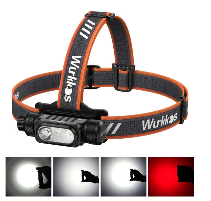 Wurkkos HD16 2500 Lumen 297m Throw Rechargeable Headlamp with 18650 Battery