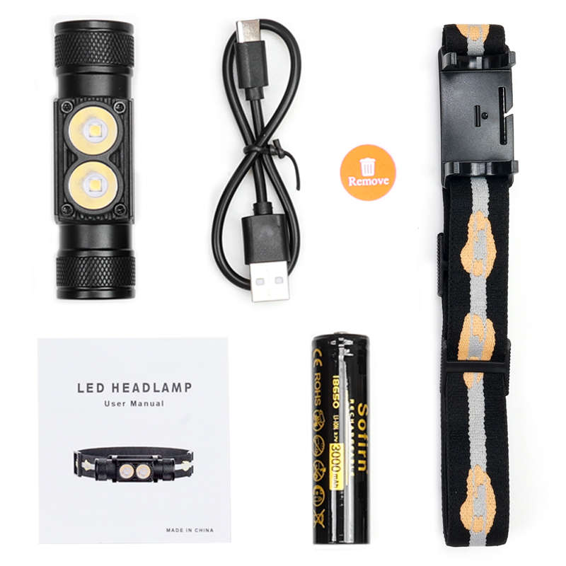 Wurkkos H25L 1000 Lumen 160m Throw Rechargeable Headlamp with 18650 Battery