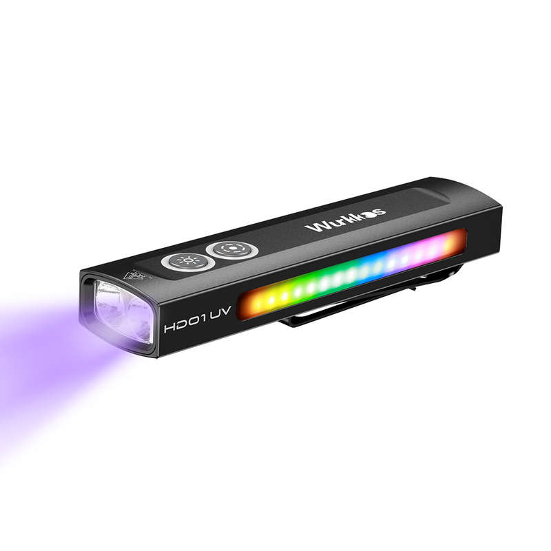 Wurkkos HD01 UV 1200 Lumen 157m Throw Rechargeable EDC Flashlight with Built-in Battery