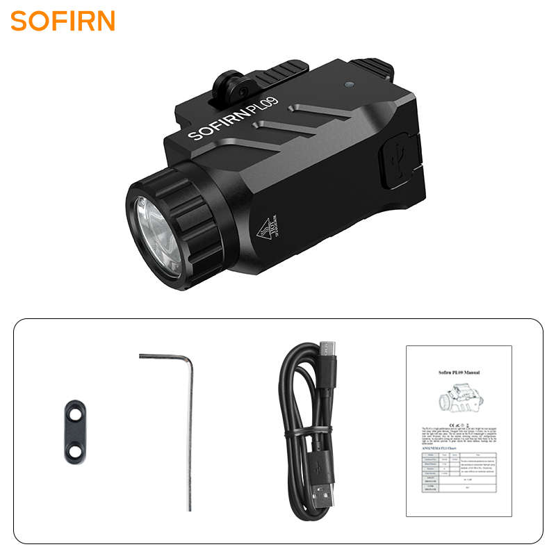 Sofirn PL09 1600 Lumen 212m Throw Rechargeable Pistol Light with Built-in Battery