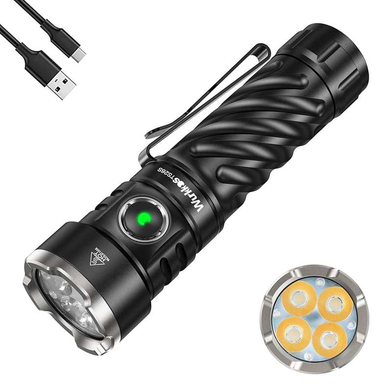 Wurkkos TS26S 3100 Lumen 191m Throw Rechargeable Flashlight with 21700 Battery