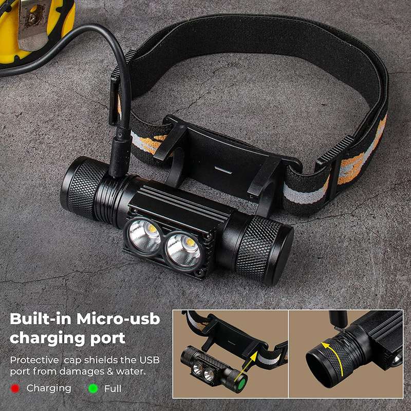 Wurkkos H25L 1000 Lumen 160m Throw Rechargeable Headlamp with 18650 Battery