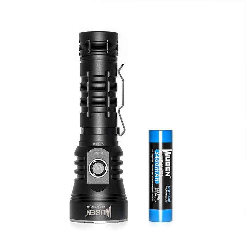 Wuben A22 4500 Lumen 320m Throw Rechargeable LED EDC Flashlight with 21700 Battery