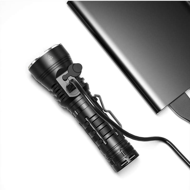 Wuben A22 4500 Lumen 320m Throw Rechargeable LED EDC Flashlight with 21700 Battery