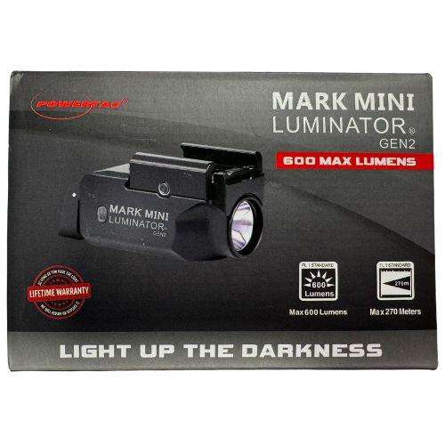 Powertac Mark Mini G2 600 Lumen 270m Throw Rechargeable LED Tactical Pistol Light