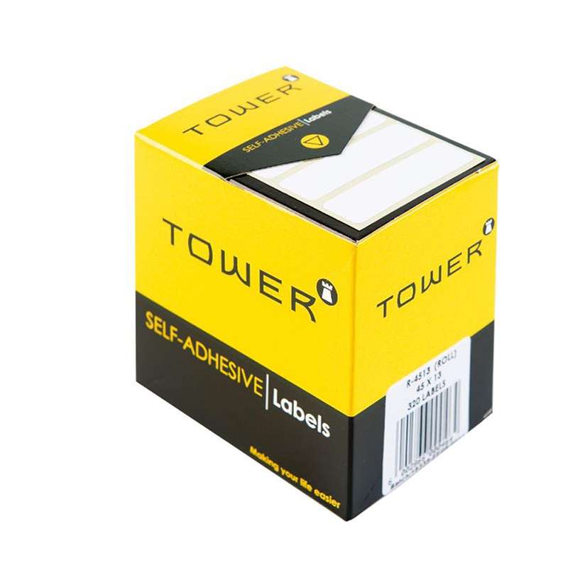 TOWER WHITE ROLL LABELS SQUARE 45 X 13