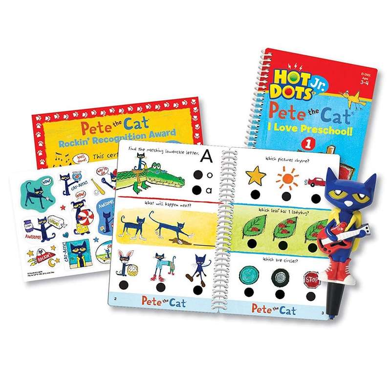 Educational Insights - Hot Dots® Jr. Pete the Cat I Love Preschool- Damaged Packaging