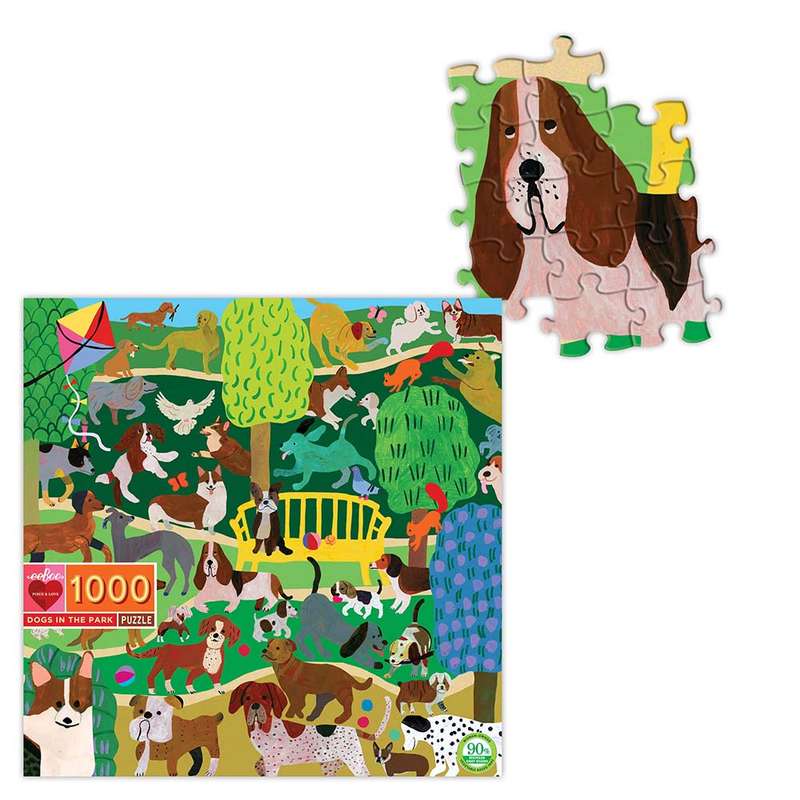 eeBoo - Dogs in the Park 1000pc Puzzle