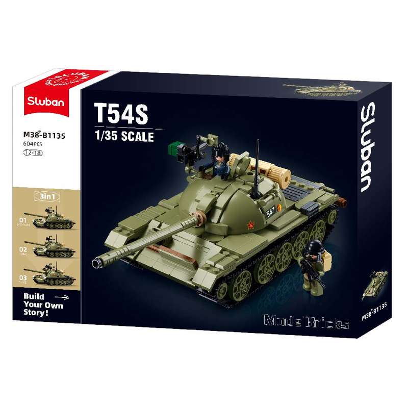 Sluban - Model Bricks - Medium Tank 3-in-1 - 604pcs- Damaged Packaging