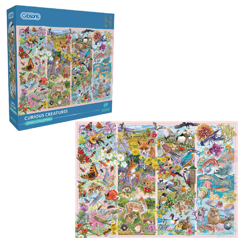 Gibsons - Curious Creatures - Jigsaw Puzzle - 1000pcs- Damaged Packaging