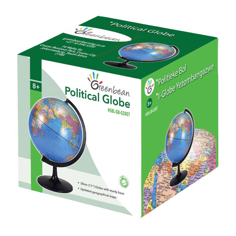 Greenbean Science - Globe Political - 28cm
