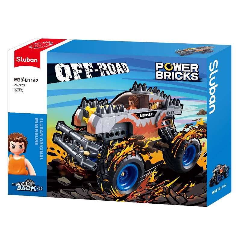 Sluban - Pull Back PowerBricks - Off Road Vehicle - 267pcs- Damaged Packaging