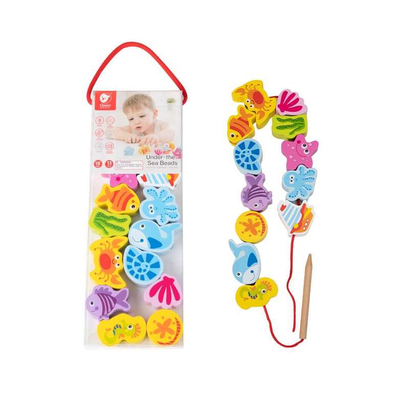 Classic World - Lacing Beads - Under-the-Sea - 13pcs- Damaged Packaging