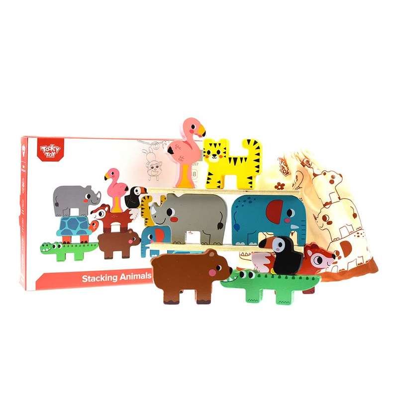 TooyToy - Wooden Stacking Animals Activity Set
