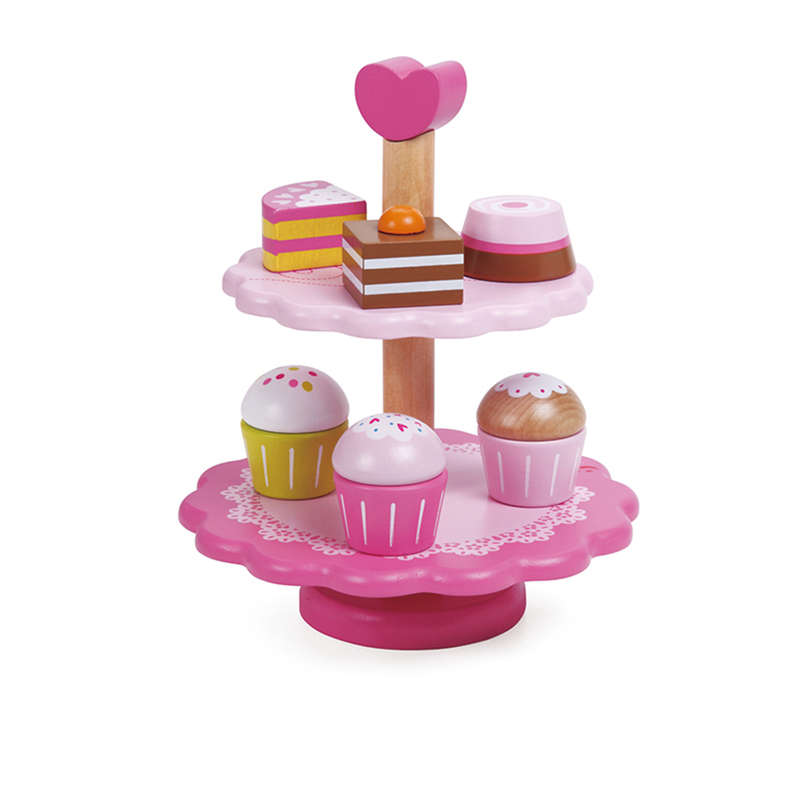 Classic World - Pretend & Play - Cupcake Toy Stand - 10pcs