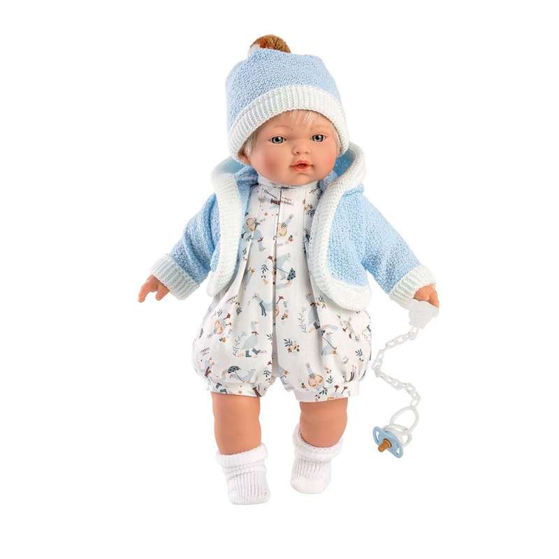 Llorens - Baby Boy Doll With Clothing And Accessories: Roberto Lloron - With Mechanism- 33cm
