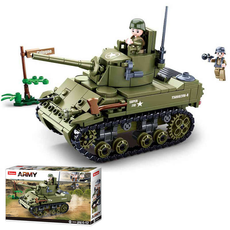 Sluban - WWII - M5 Light Tank - 344pcs