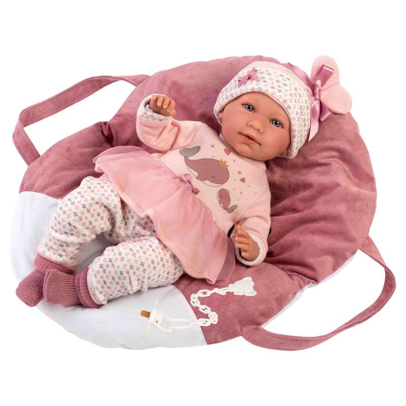 Llorens - Baby Doll with Strapped Carry Cot, Clothing & Accessories: Mimi - 40cm (Mechanism Optio...