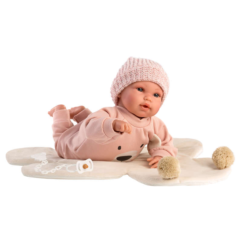 Llorens - Baby Girl Doll with Bear-Themed Blanket, Clothing & Accessories - 36cm (Mechanism Optio...