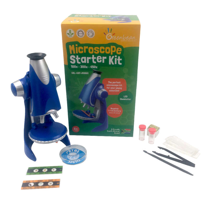 Greenbean - Microscope Kit - Starter - 100x 300x 450x