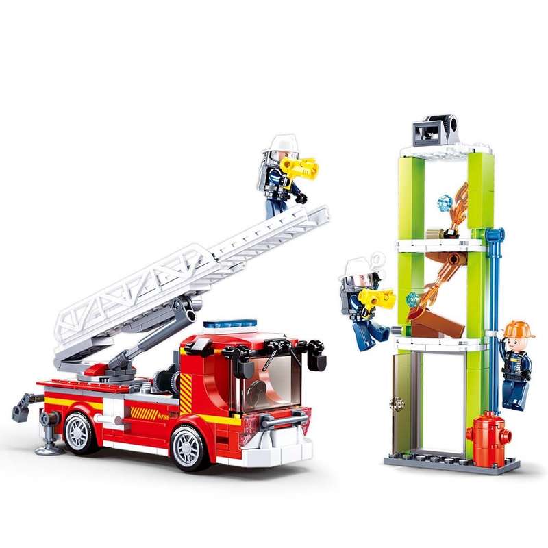 Sluban - Fire - Fire Engine - 343pcs- Packaging Damaged