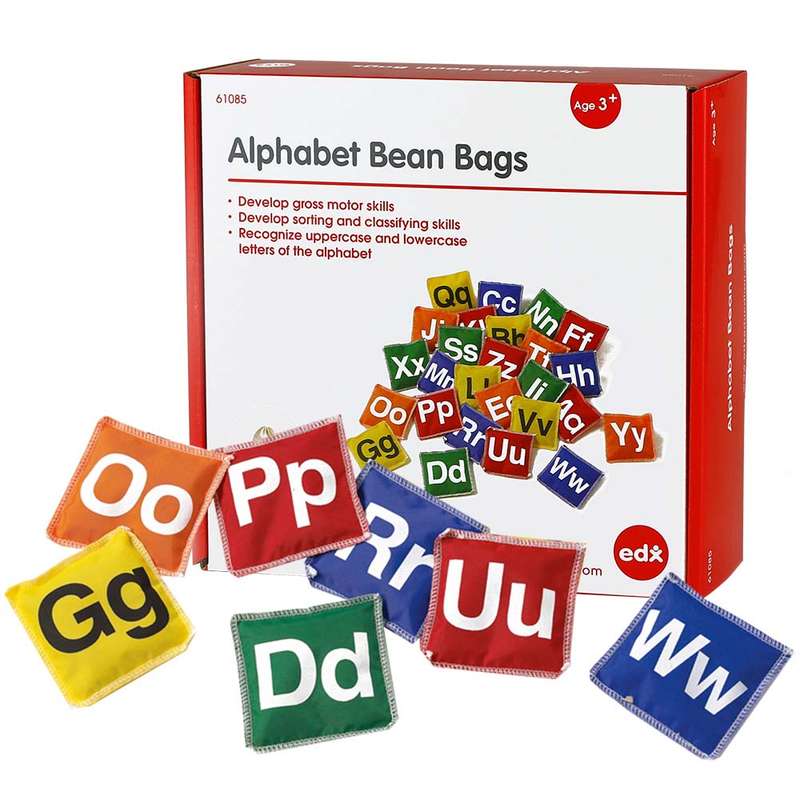 EDX Education - Bean Bags Alphabet 26pc Cotton Bag- Packaging Damaged