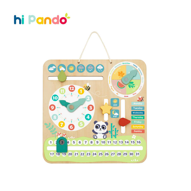 hi Pando - Interactive Wooden Time and Seasons Calendar- Damaged Packaging