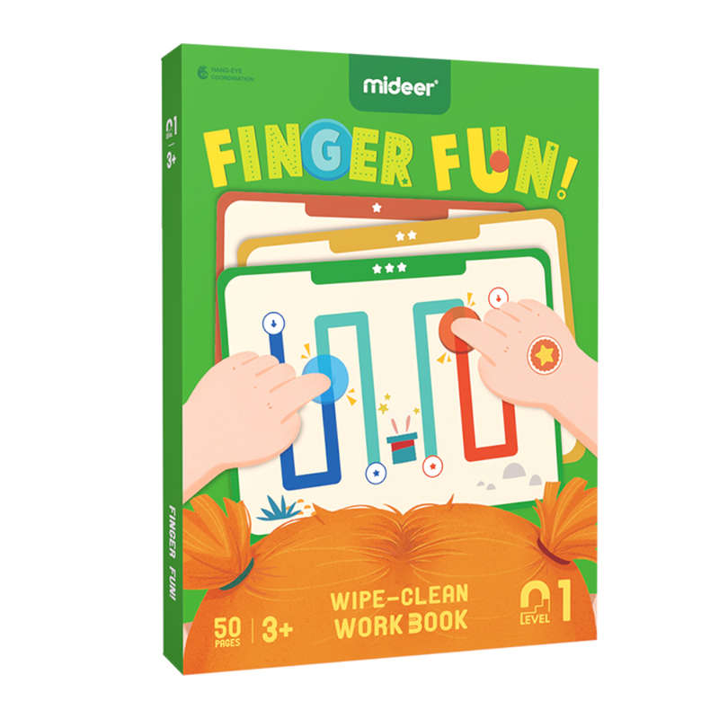 Mideer - Finger Fun! Wipe-Clean Tracing Workbook