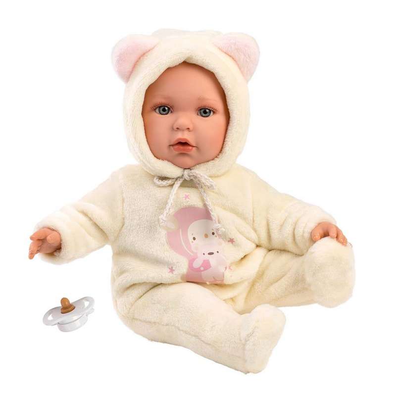 Llorens - Baby Girl Doll With Clothing And Accessories:Baby Julia Osito Rosa- 42cm
