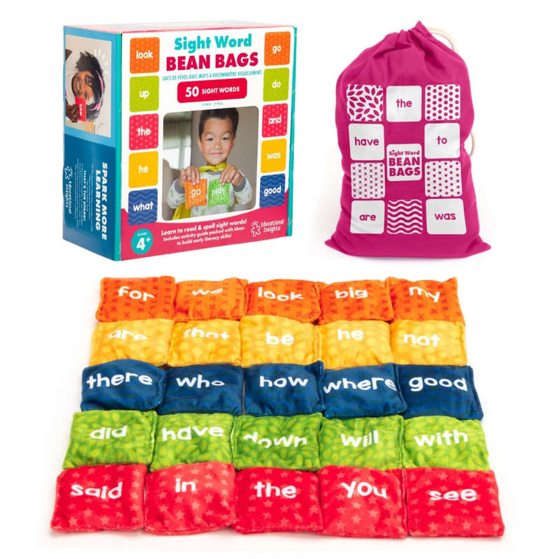 Educational Insights - Sight Word Bean Bags - 25 Double-sided Bags- Packaging Damaged