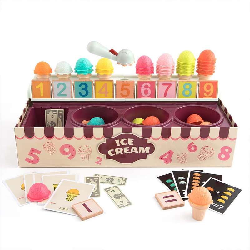 TopBright - Ice Cream Colour & Number Sorting Game with Activity Cards