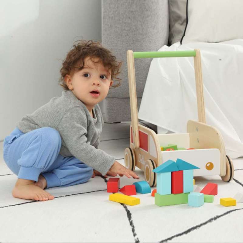 Classic World - Baby Walker with Building Blocks- Packaging Damaged