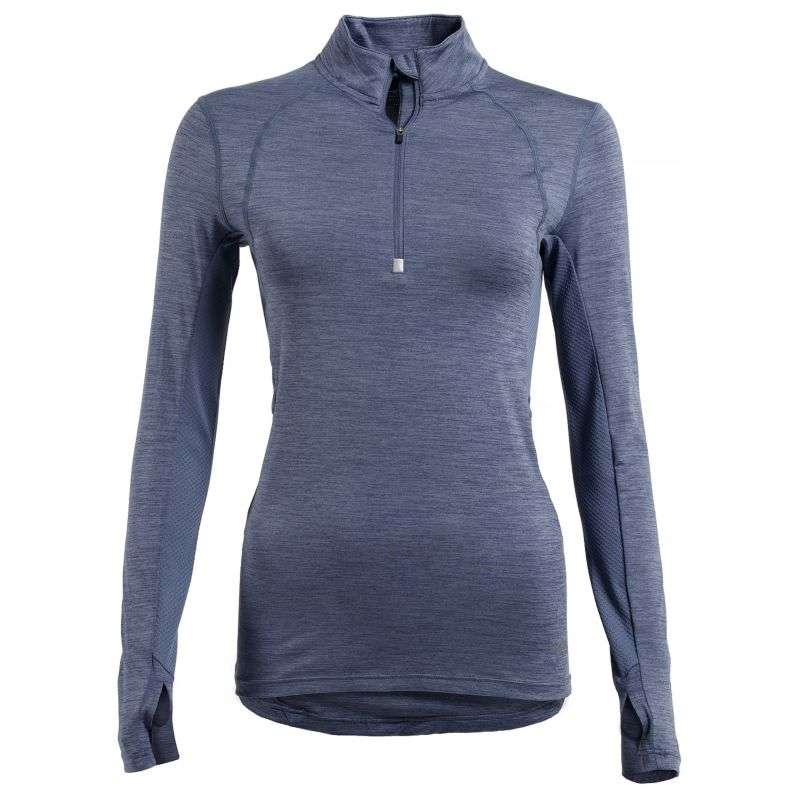 First Ascent Ladies Kinetic 1/4 Zip Top Blue Head Lizzard
