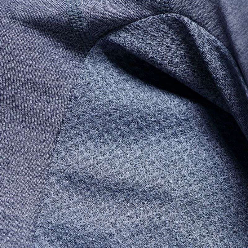 First Ascent Ladies Kinetic 1/4 Zip Top Blue Head Lizzard