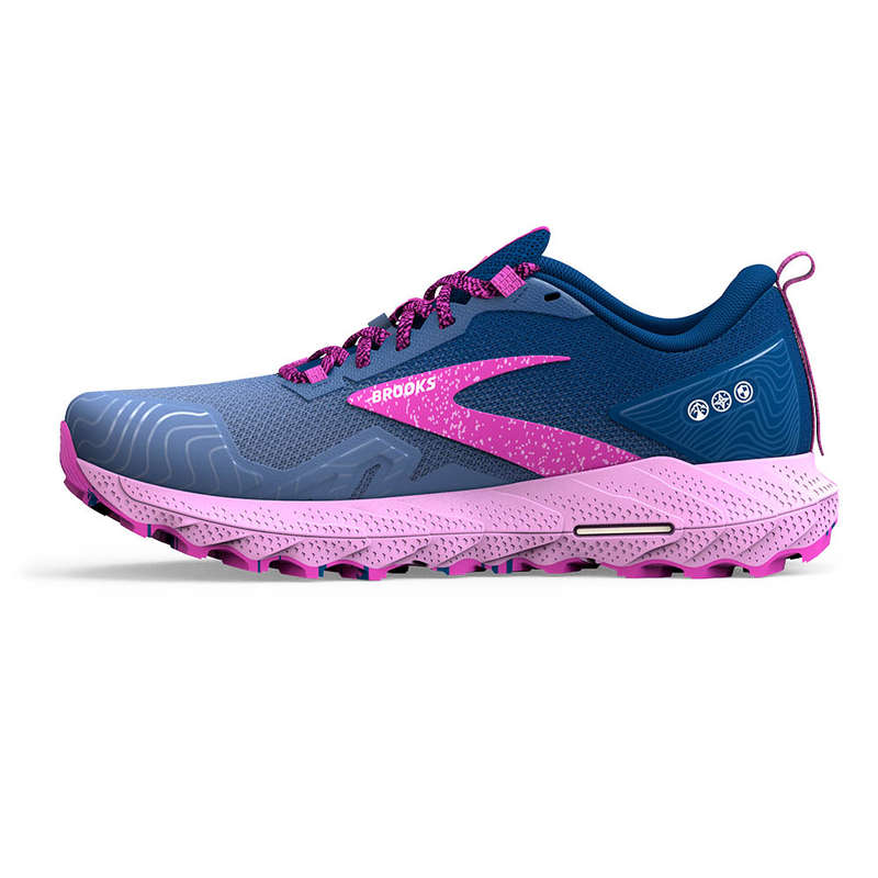Brooks Cascadia 17 Trail Running Shoes Ladies (Navy/Purple)