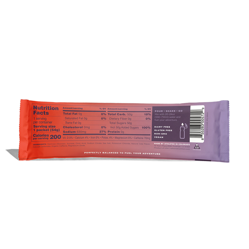 Tailwind Caffeinated Endurance Fuel Sticks (2 Servings) Cola