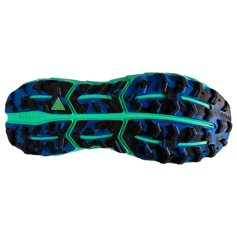 Brooks Cascadia 17 Trail Running Shoes Men's (Victoria Blue/Black/Spring Bud)