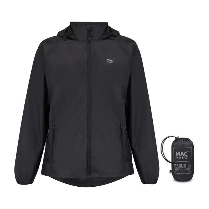 Mac in a Sac Origin 2 Waterproof Unisex Jacket (Jet Black)