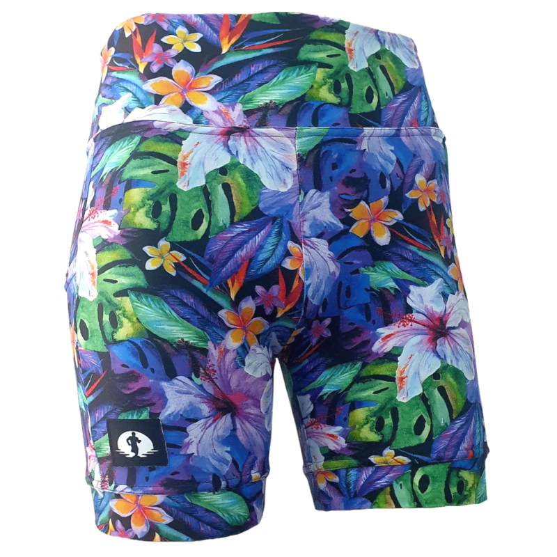 High Waist Funky Pants - Hibiscus