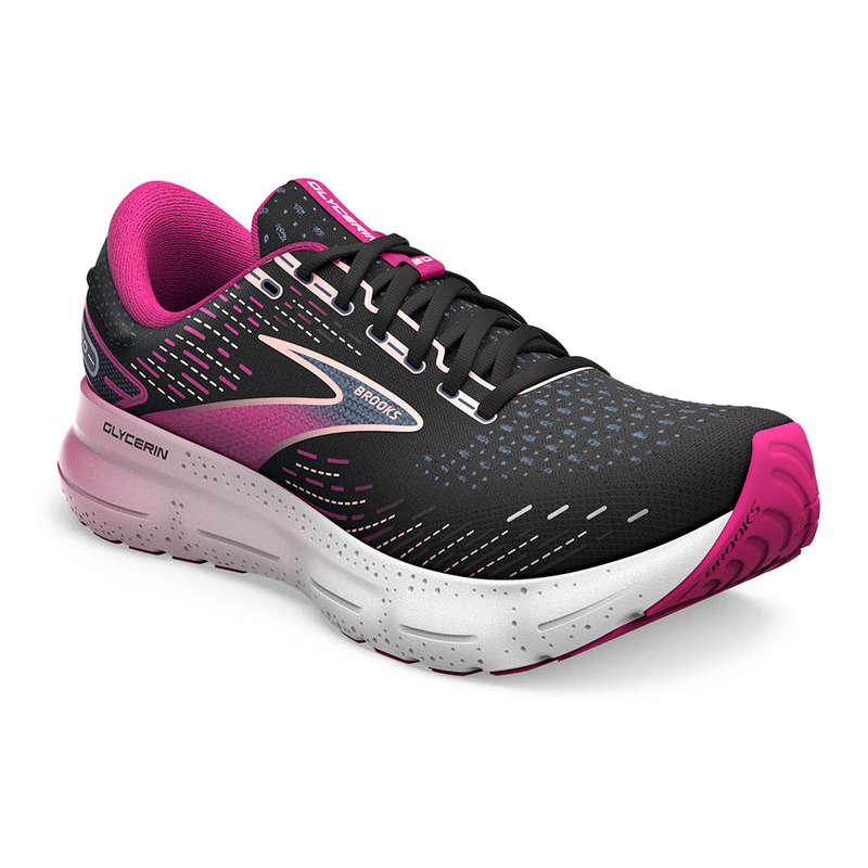 Brooks Glycerin 20 Ladies Medium/B (Black/Fuchsia/Linen)