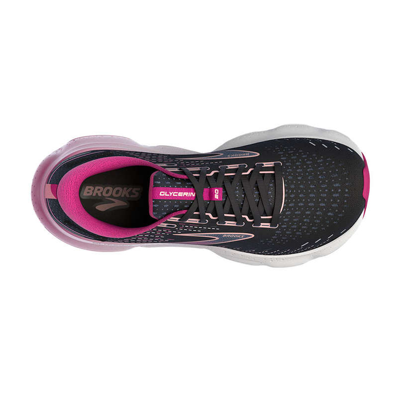 Brooks Glycerin 20 Ladies Medium/B (Black/Fuchsia/Linen)