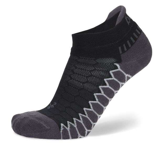 Balega Silver Antimicrobial Noshow Compression Fit Running Socks Black