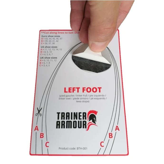 Trainer Armour Big Toe Hole Preventer Black- 1 Pair