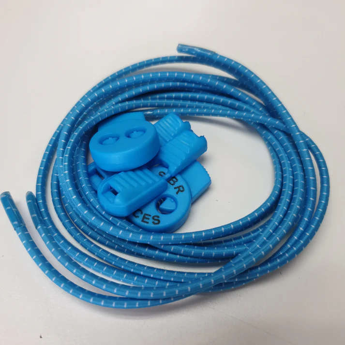 SBR Elastic Lock Shoelaces Light Blue