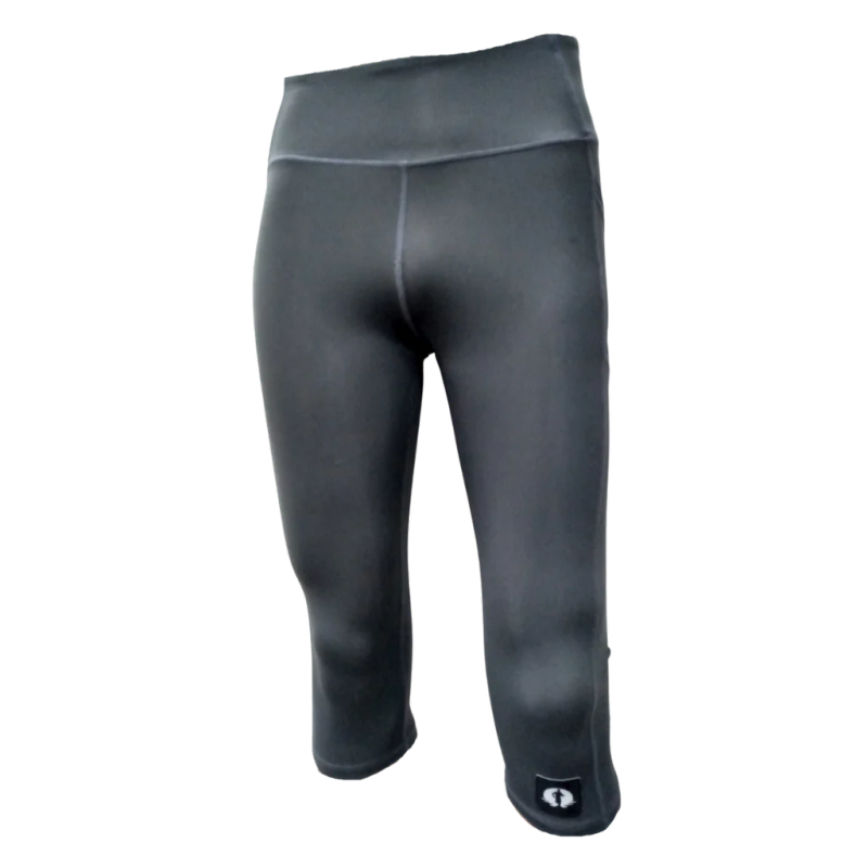 High Waist Funky 3/4 Leggings - Black