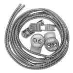 SBR Elastic Lock Shoelaces Grey