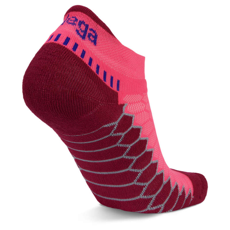 Silver Antimicrobial No Show Compression Fit Running Socks Watermelon